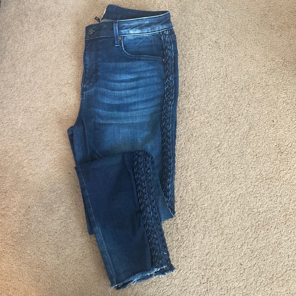 Driftwood Jackie Skinny Ankle Cut-Off Jeans